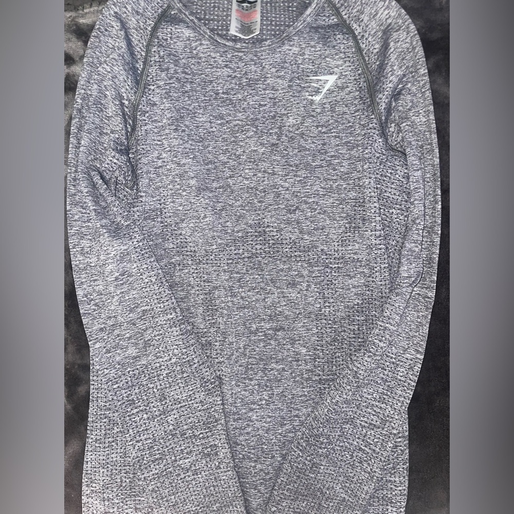 Grey marl Gymshark non crop long sleeve